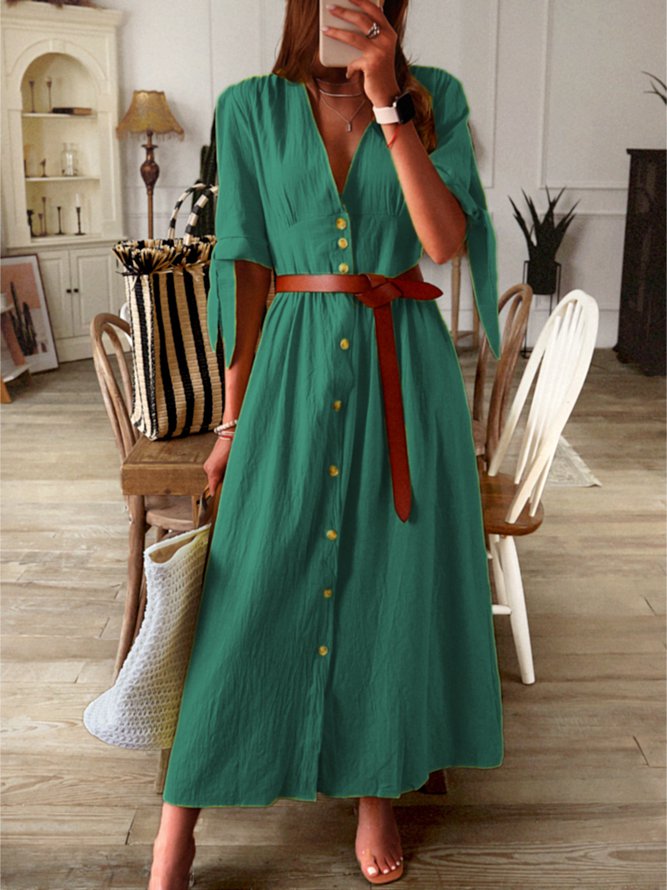 V Neck Casual Casual Dresses
