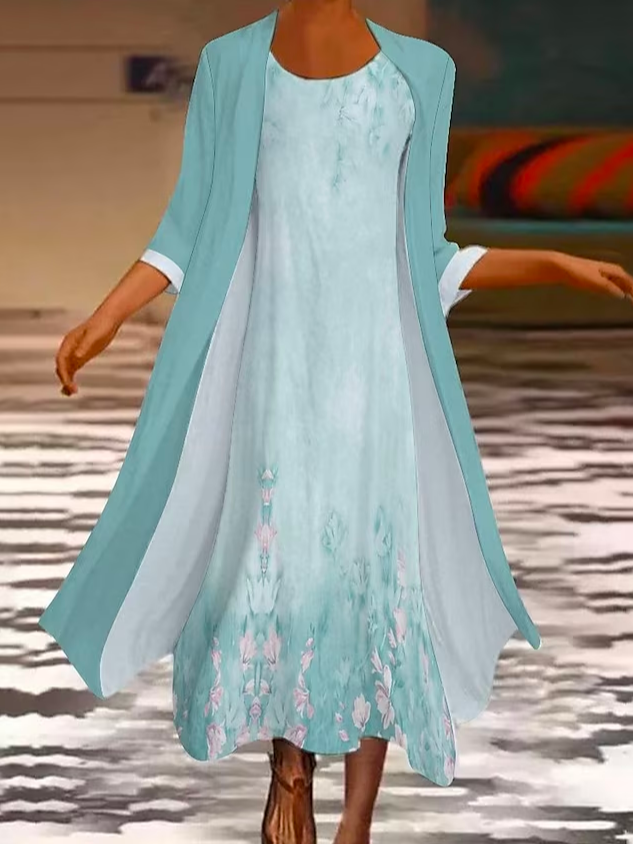 Loose Cotton Floral Elegant Two-Piece Set