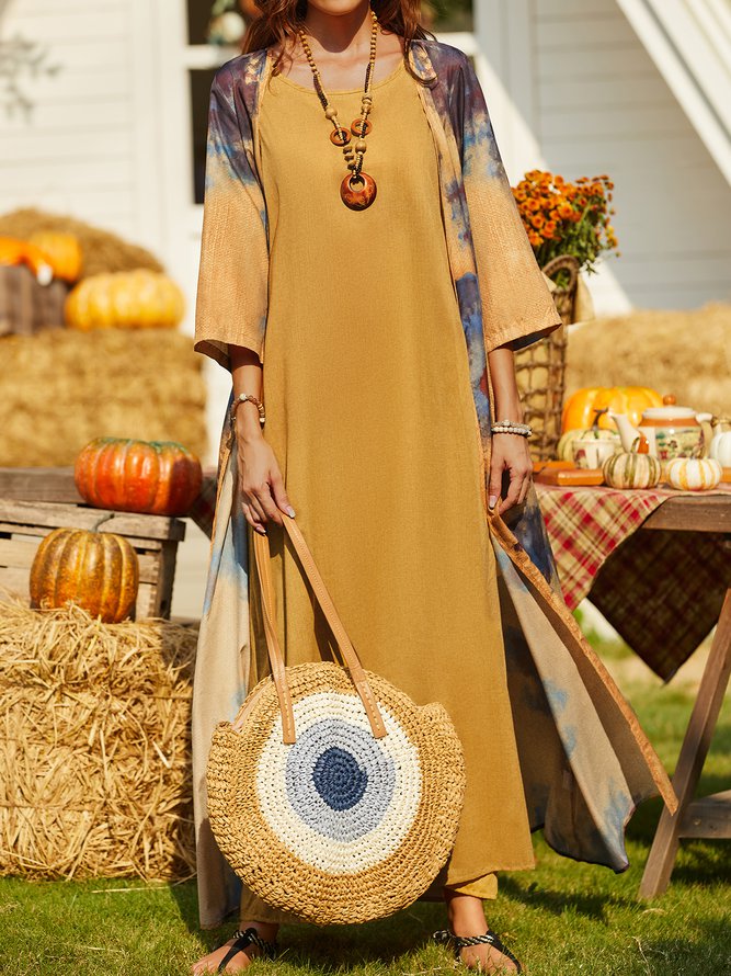 Casual Abstract Two-Piece Set